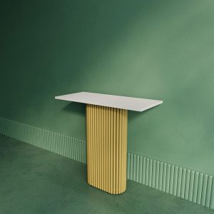 Консоль TRUBIS 80 х 35 см, белый/золотой
