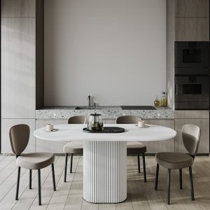 Обеденный стол TRUBIS Wood Oval 160 х 80 см, белый