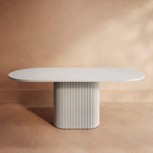Обеденный стол TRUBIS Wood Oval 200 х 90 см, белый