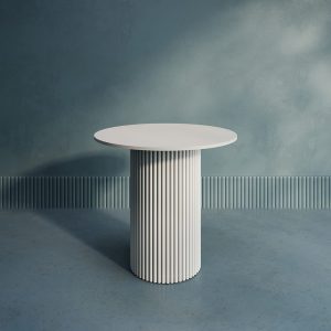 Обеденный стол TRUBIS Wood L D80 см, белый