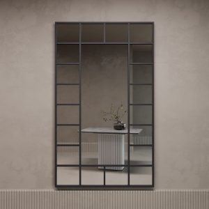 Зеркало-окно в черной раме WINDIX, 200 х 120 см