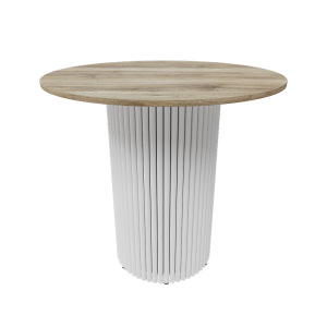 Обеденный стол TRUBIS Wood L D80 см, орех/белый