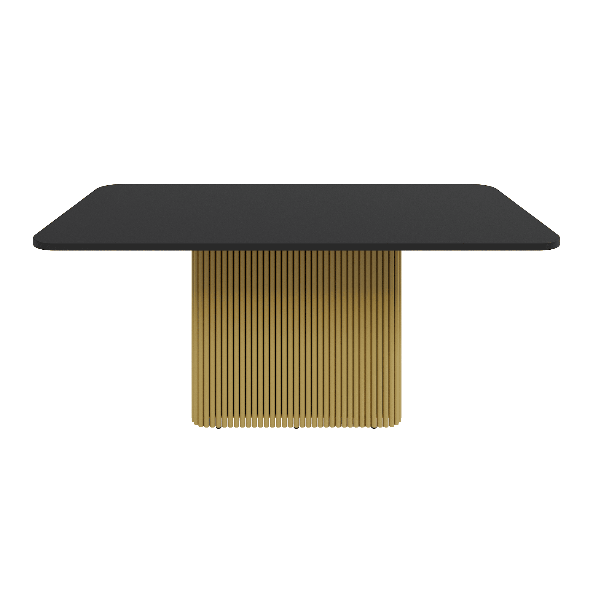 Обеденный стол TRUBIS Wood Rectangle 180 х 90 см, черный/золотой