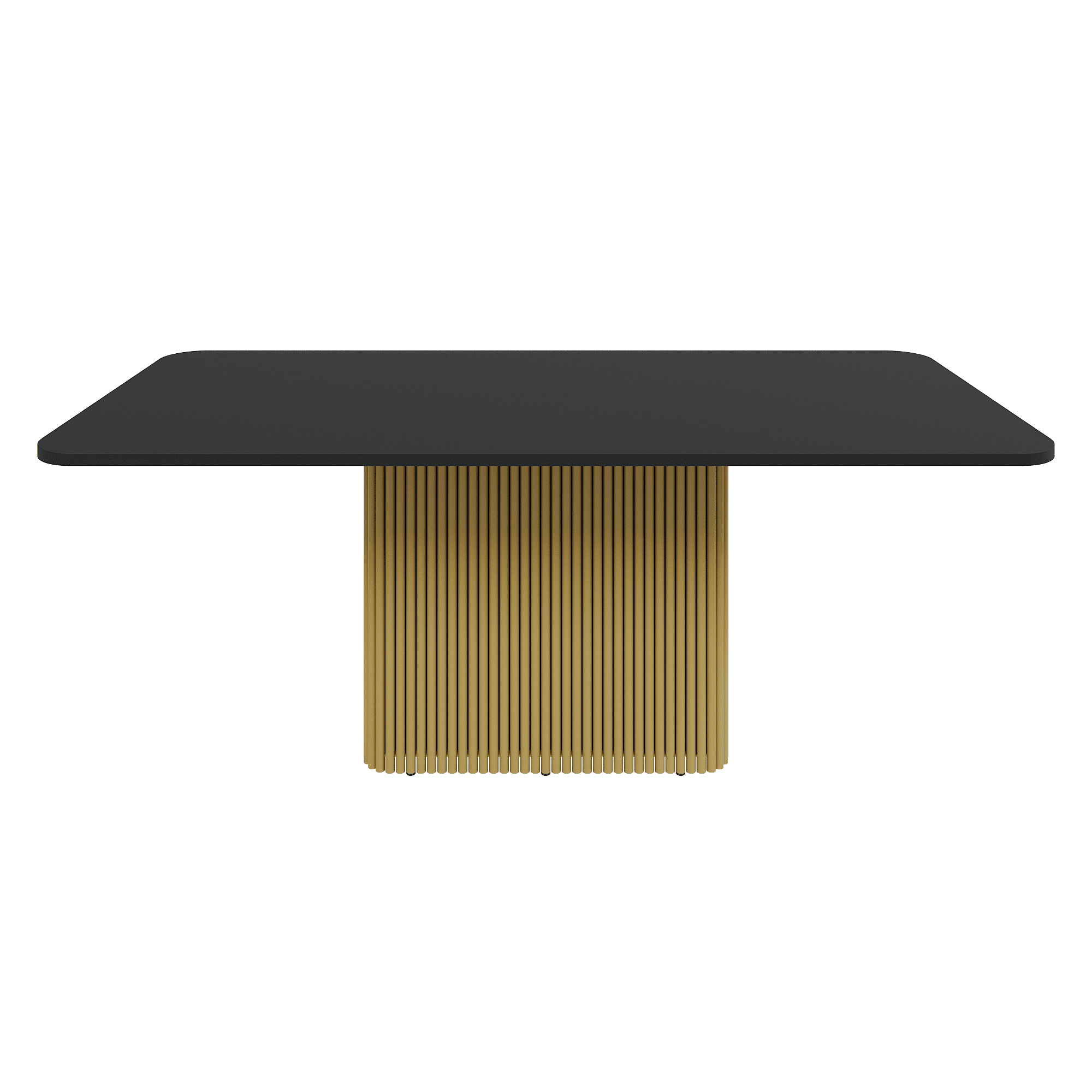 Обеденный стол TRUBIS Wood Rectangle 200 х 90 см, черный/золотой