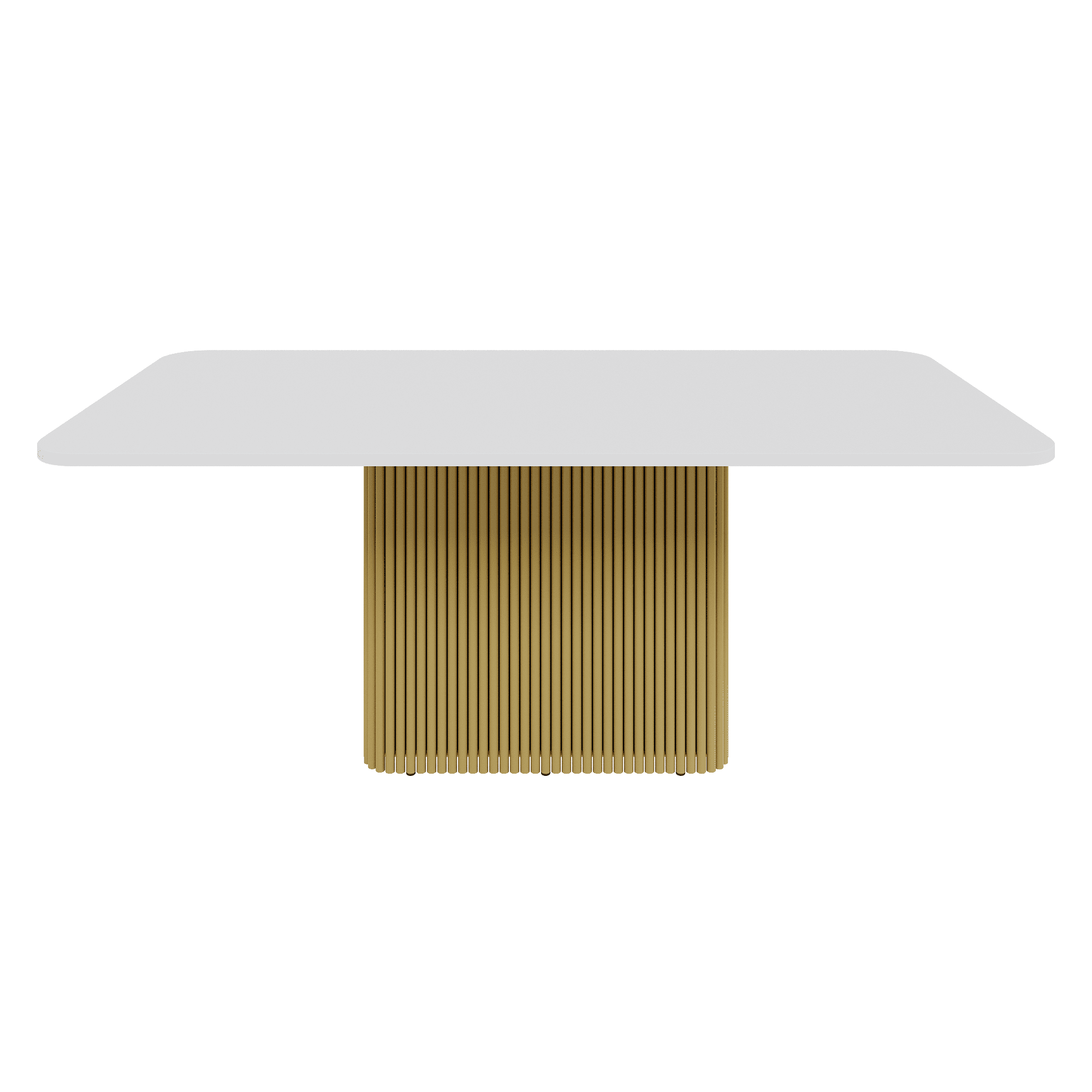 Обеденный стол TRUBIS Wood Rectangle 200 х 90 см, белый/золотой