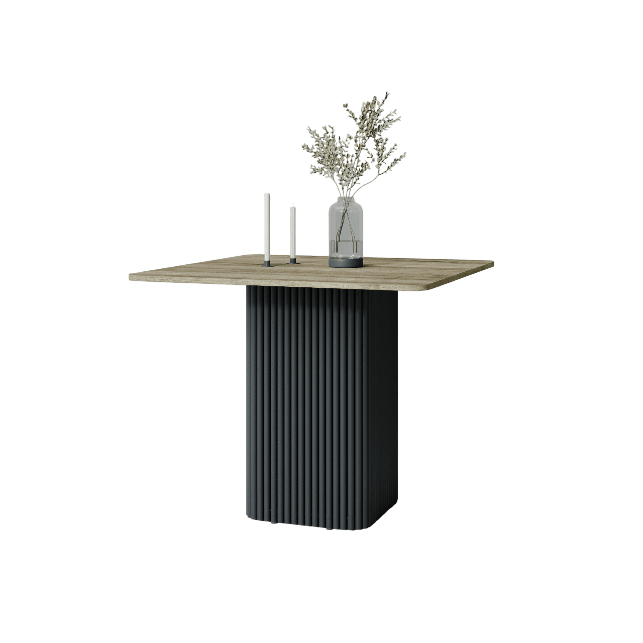 Обеденный стол TRUBIS Wood KVADRAT 90 х 90 см, орех/черный