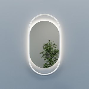 Зеркало в белой раме с нейтральной подсветкой, EVELIX S LED, 104 х 54 см