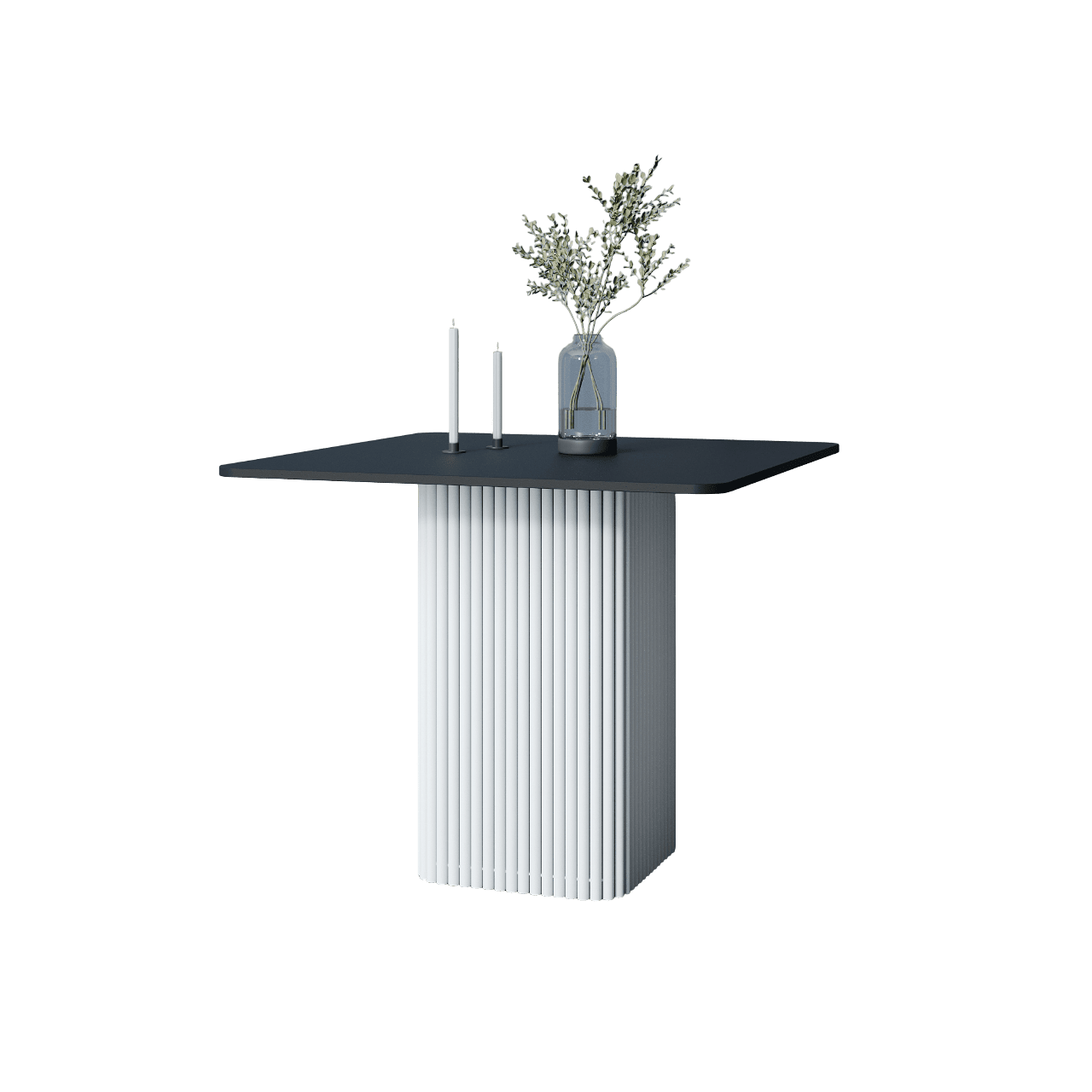 Обеденный стол TRUBIS Wood KVADRAT 90 х 90 см, черный/белый