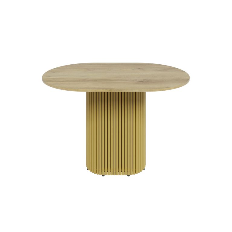 Обеденный стол TRUBIS Wood Oval 120 х 80 см, орех/золотой