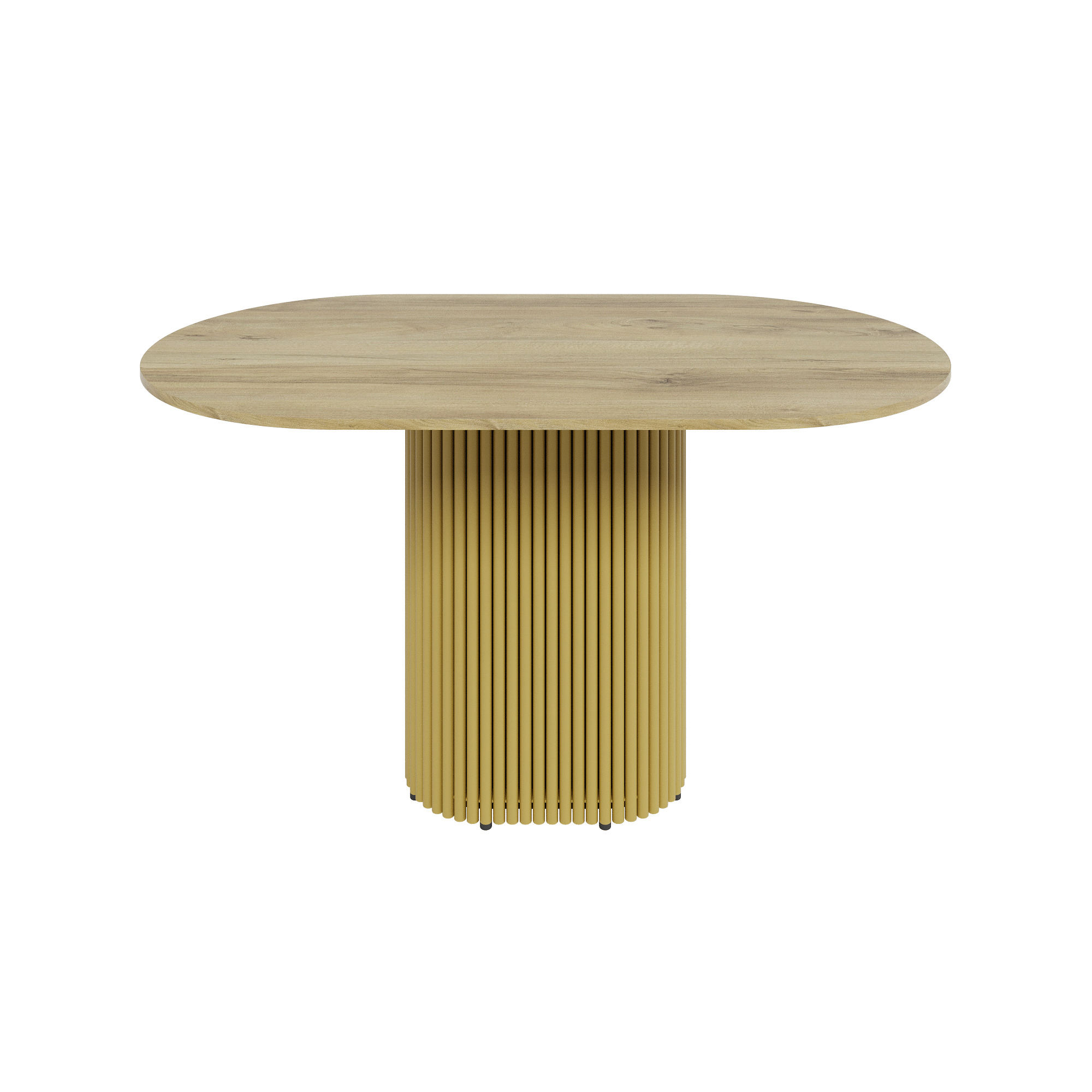Обеденный стол TRUBIS Wood Oval 140 х 80 см, орех/золотой