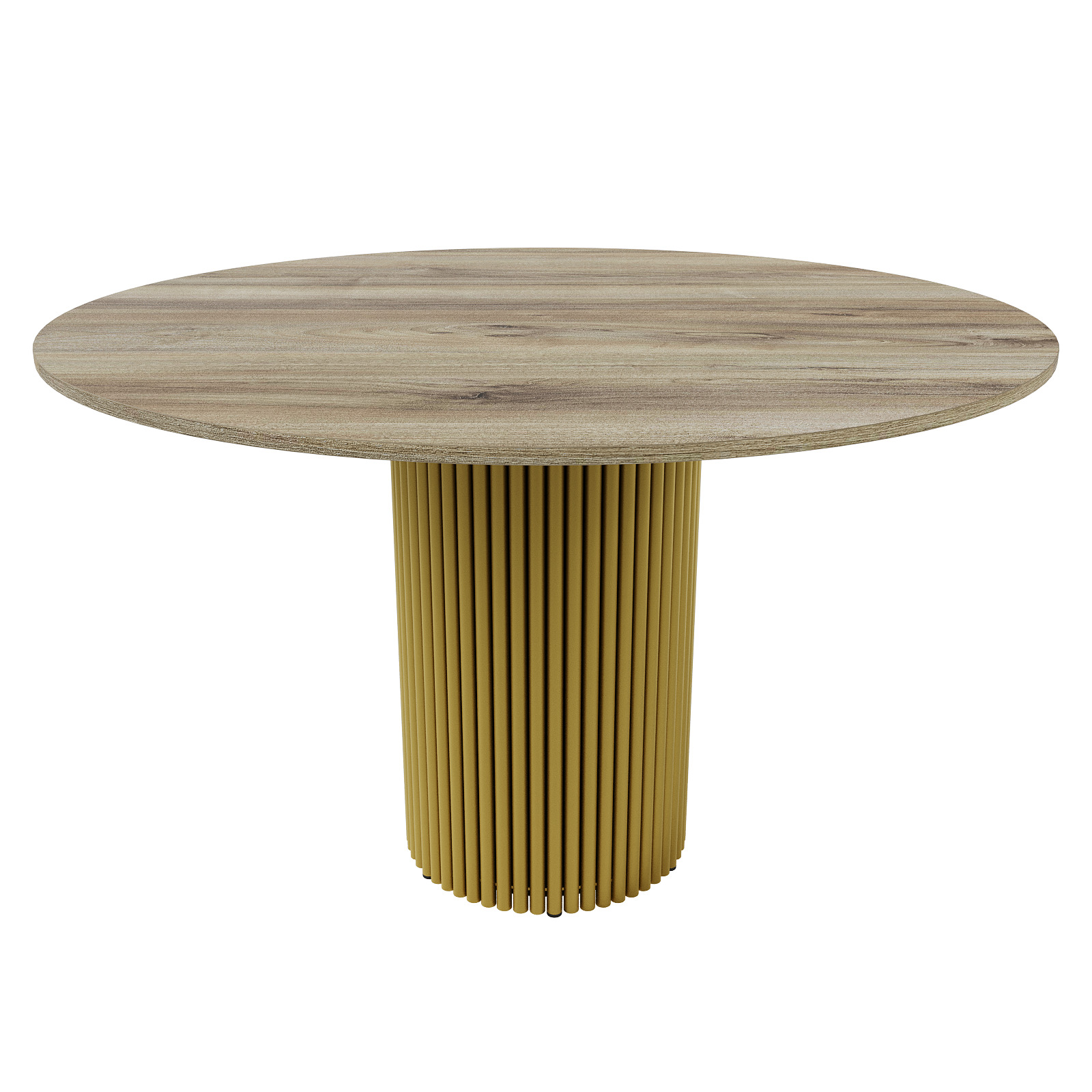 Обеденный стол TRUBIS Wood L D120 см, орех/золотой