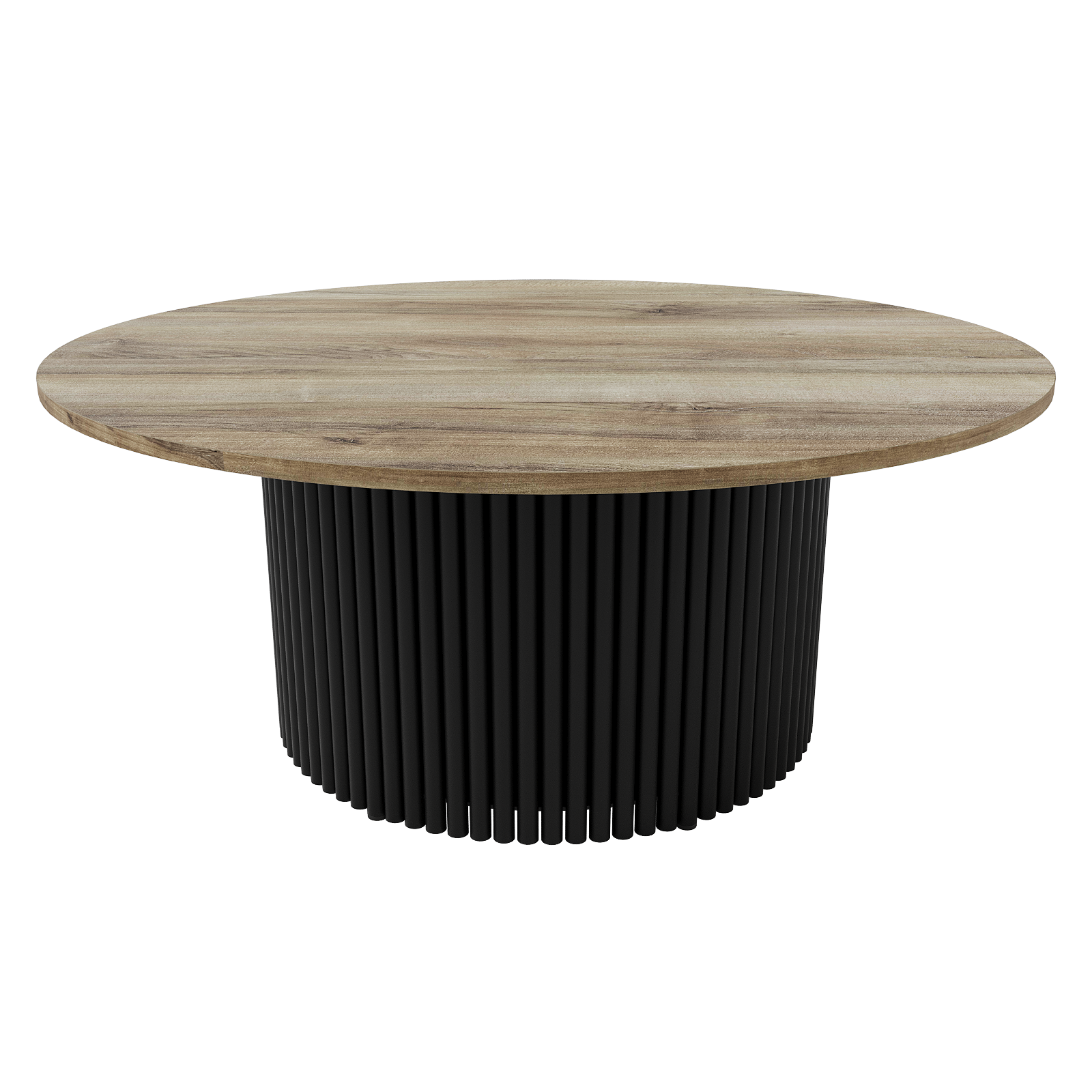 Журнальный столик TRUBIS Wood M D100 см, орех\черный