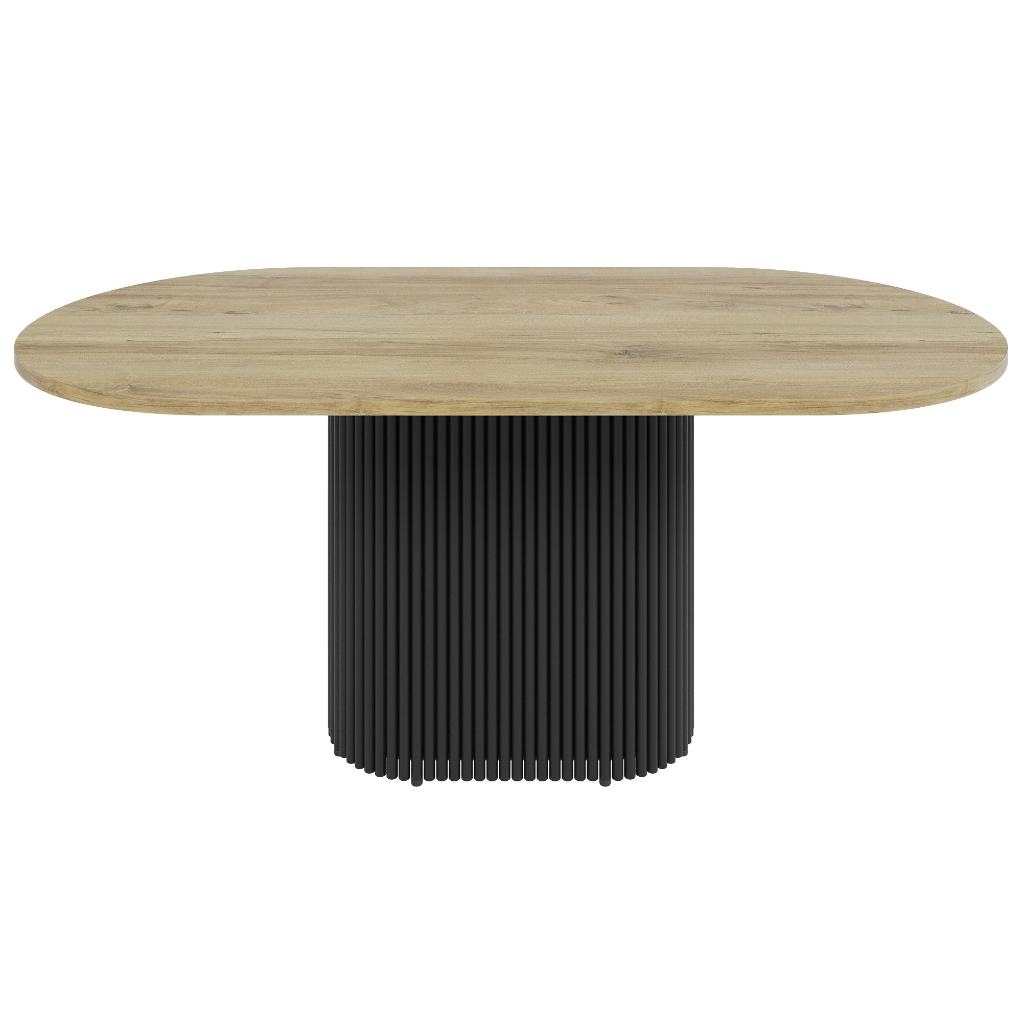 Обеденный стол TRUBIS Wood Oval 180 х 90 см, орех/черный