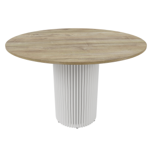 Обеденный стол TRUBIS Wood L D110 см, орех/белый