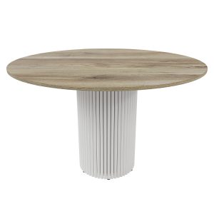 Обеденный стол TRUBIS Wood L D120 см, орех/белый