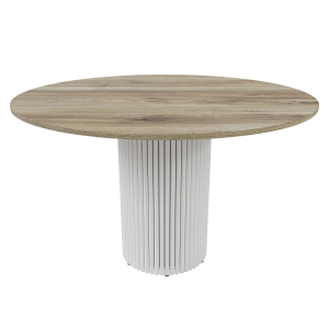 Обеденный стол TRUBIS Wood L D120 см, орех/белый