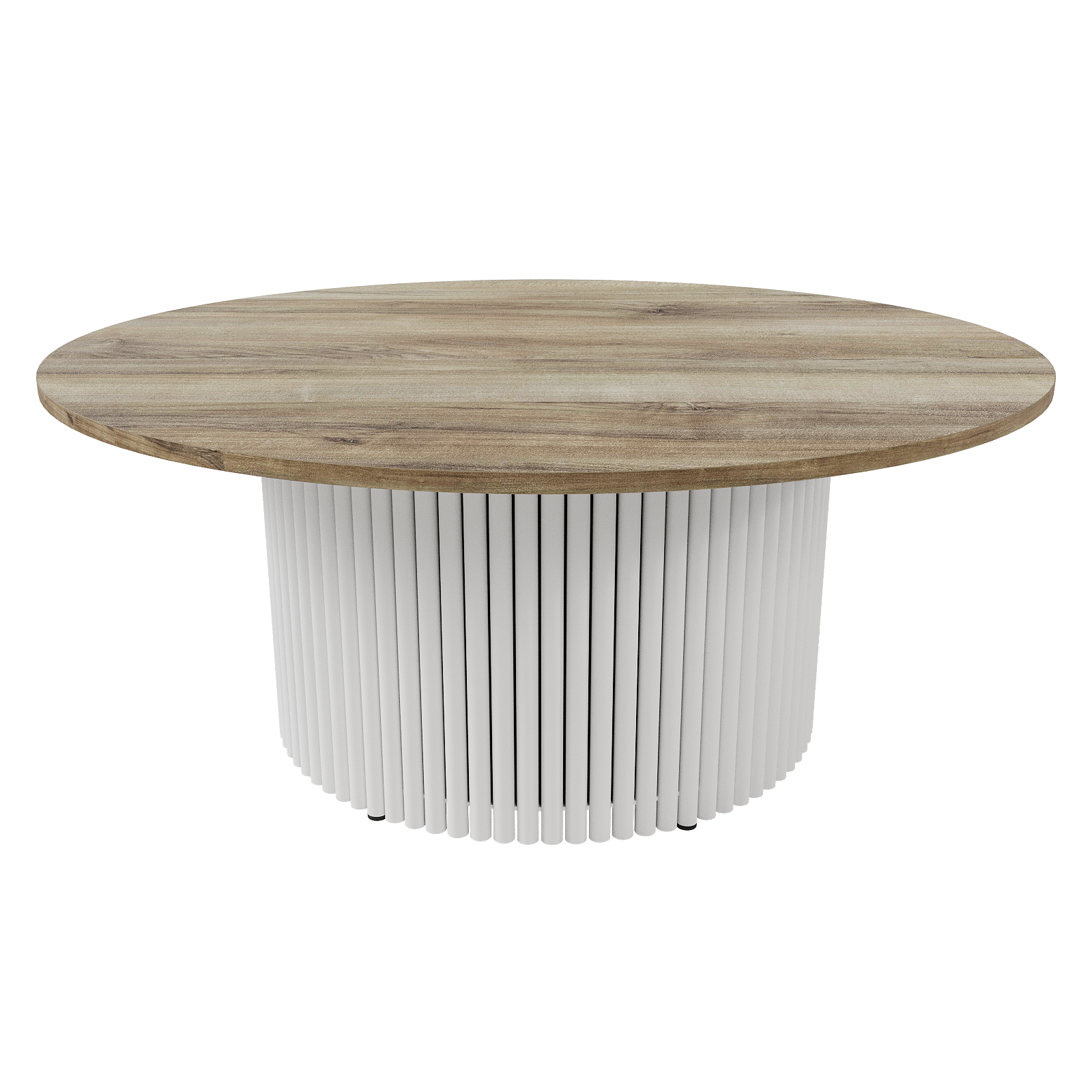 Журнальный столик TRUBIS Wood M D100 см, орех\белый