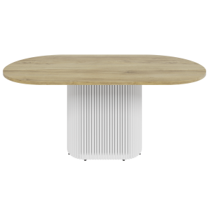 Обеденный стол TRUBIS Wood Oval 180 х 90 см, орех/белый