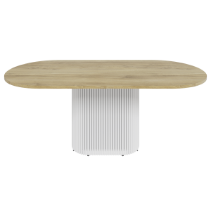 Обеденный стол TRUBIS Wood Oval 200 х 90 см, орех/белый