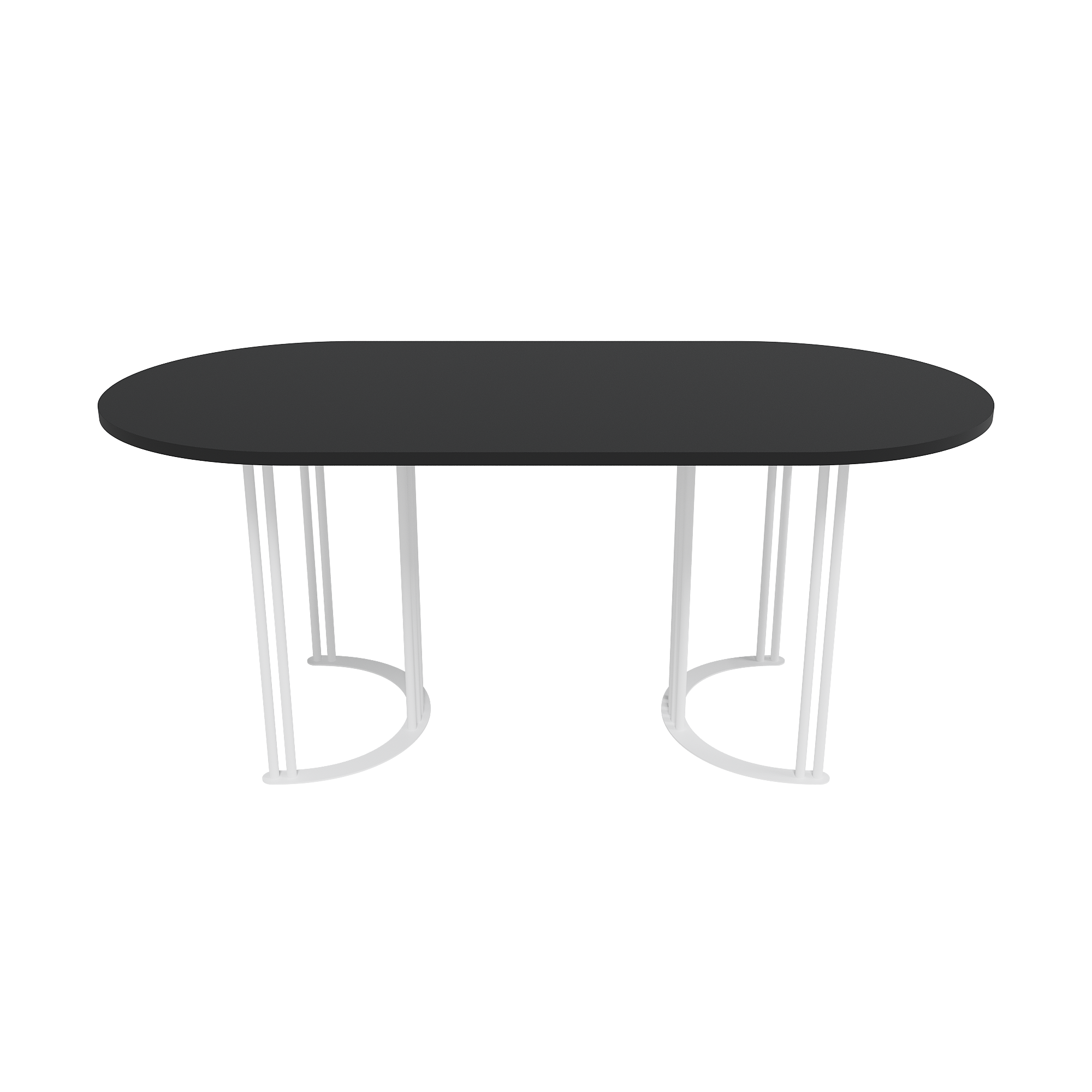 Обеденный стол VIOLUR 180 х 90 см, черный/белый