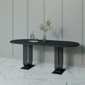 Обеденный стол ARFEO Duo черный, 200 х 90 см