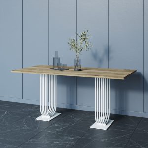 Обеденный стол ARFEO Duo орех/белый, 180 х 90 см
