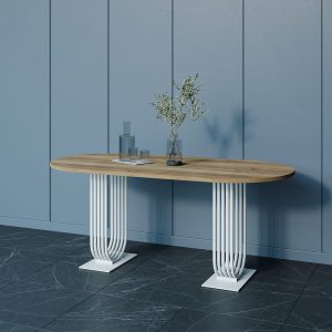 Обеденный стол ARFEO Duo орех/белый, 180 х 90 см