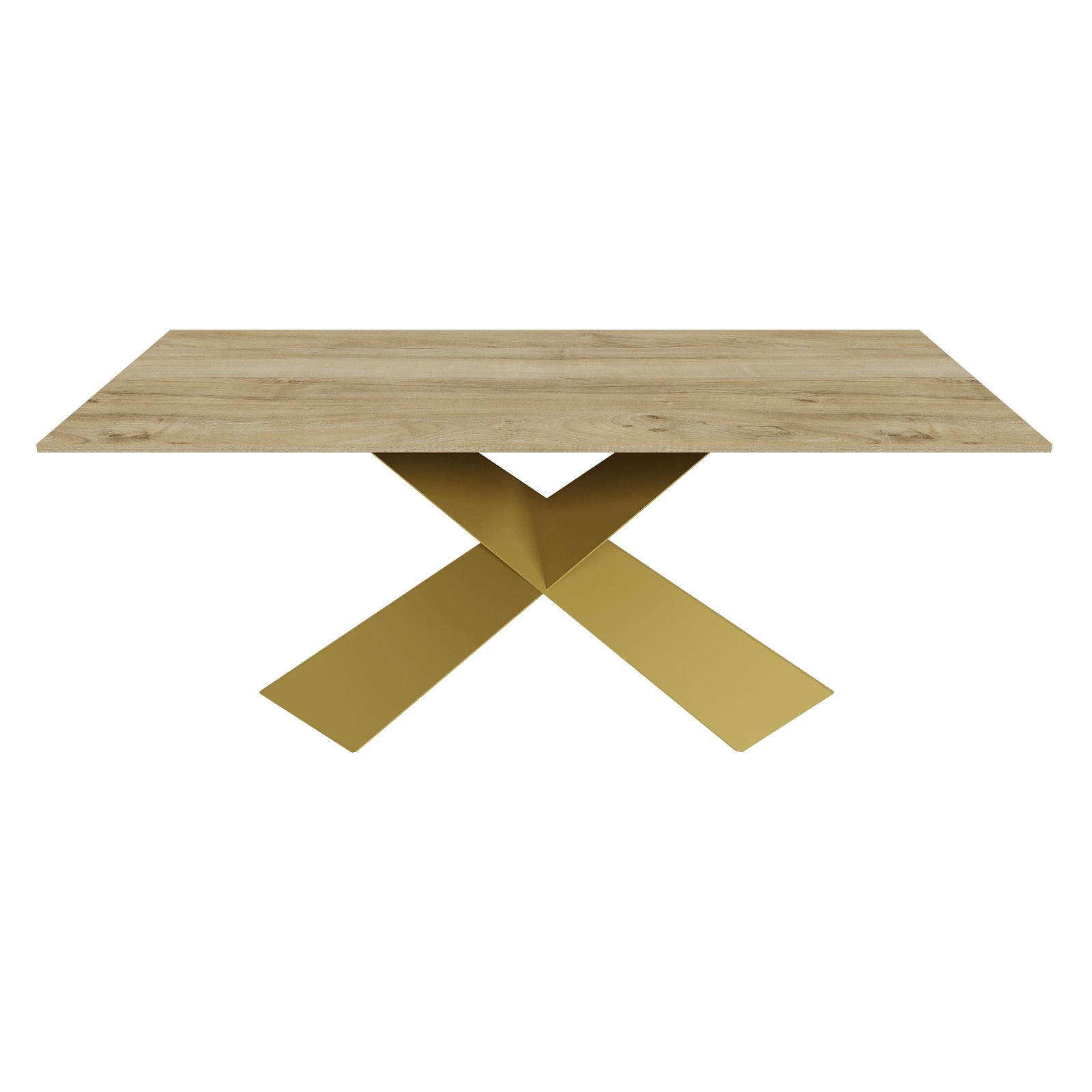 Обеденный стол LINBOW Wood 180 х 90 см, орех/золотой