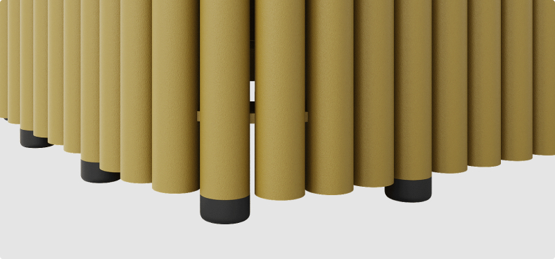 Прорезиненные ножки защищают пол от царапин и повреждений